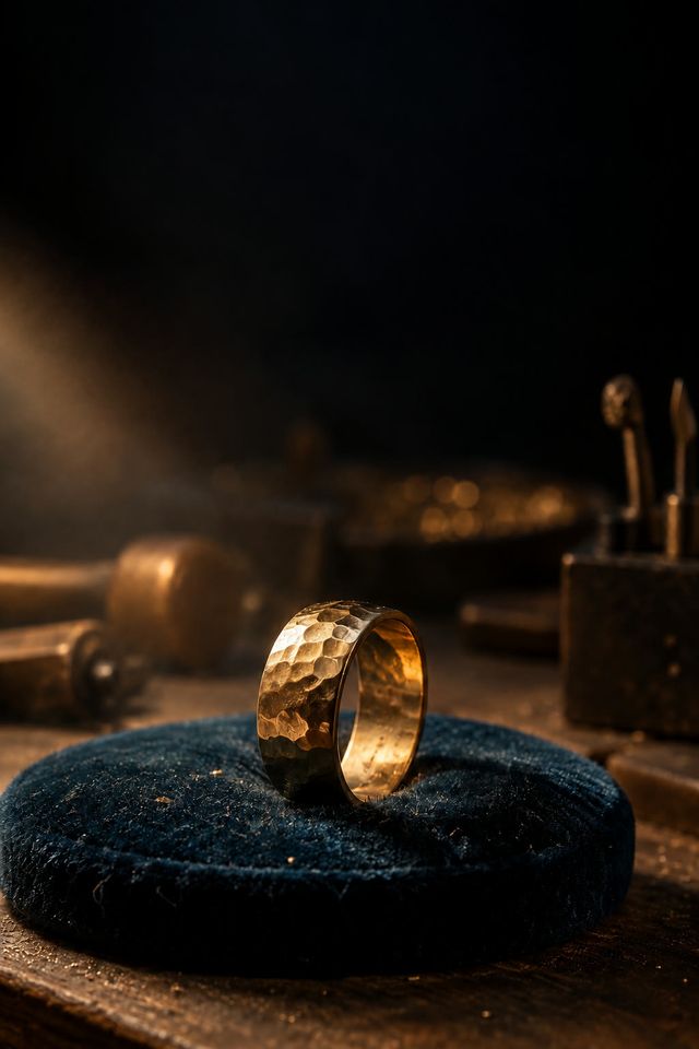 Der gewählte Goldring, Lampe aus dem oberen Bildrand entfernt